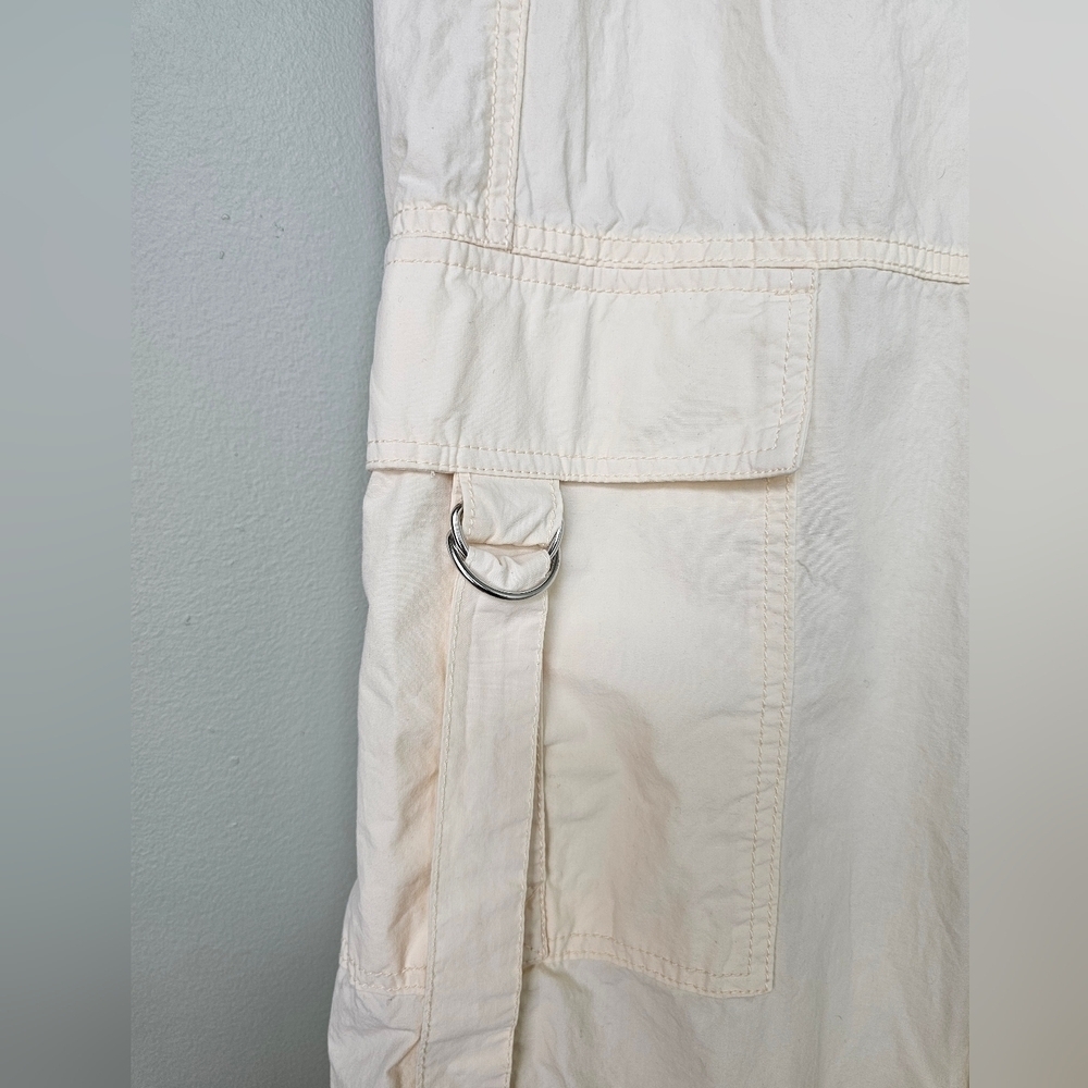 Wild Fable Women's Mid Rise Wide Leg Lightweight Cargo Pants, Off-White, XS - Picture 7 of 10